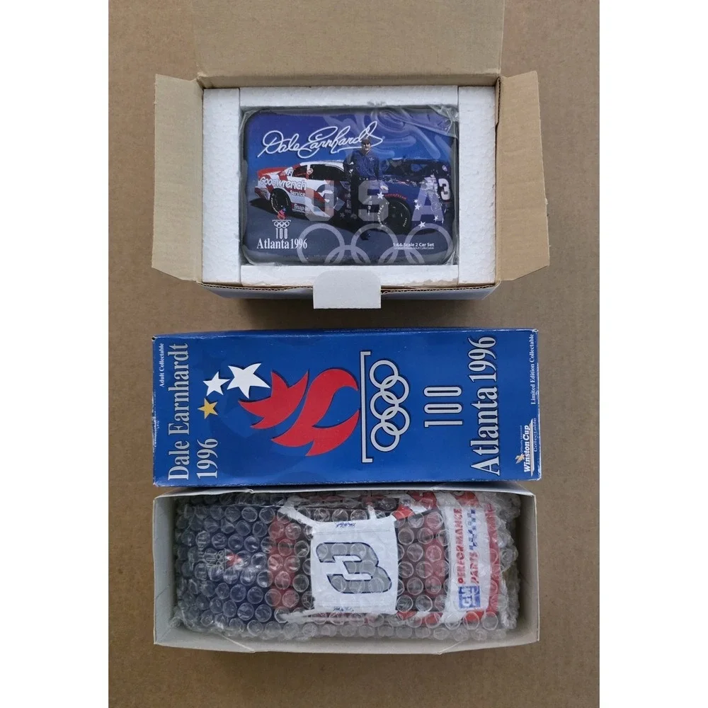 Dale Earnhardt #3 Atlanta 96 USA Set of 2 1:64 NASCAR Collector Tin + 1:24 Car